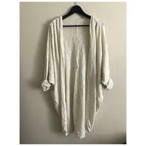American Apparel Cream Oversized Cardigan